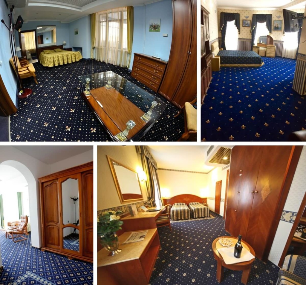 Синий ковролин в номерах отеля Синий ковролин в номерах отеля