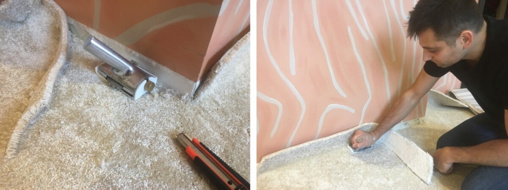 Укладка ковролина процесс