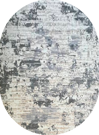 Ковер FLORA L153A BEYAZ/GRAY 1,5x1,9 Овал