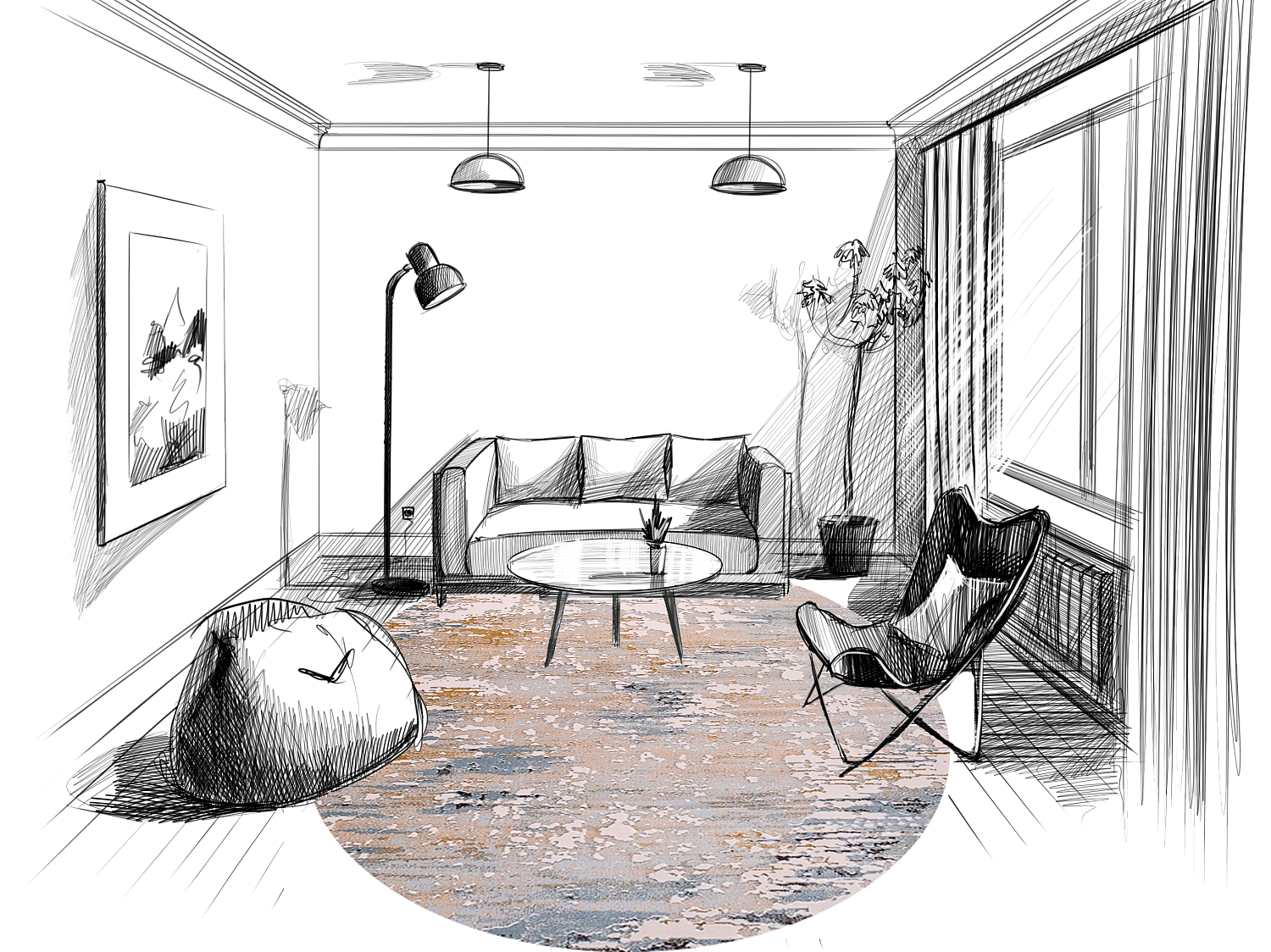 ковер каскад 25632 24346