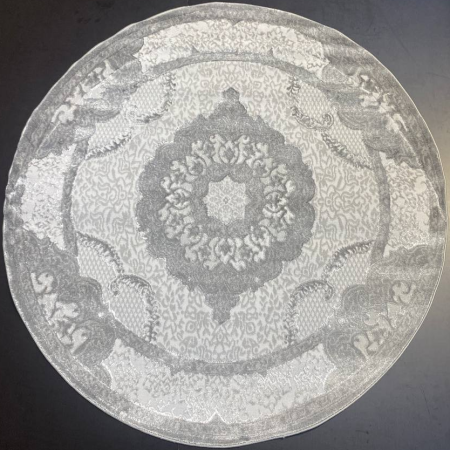 Ковер AMINA Z1039 GREY 1,5x1,5 Овал