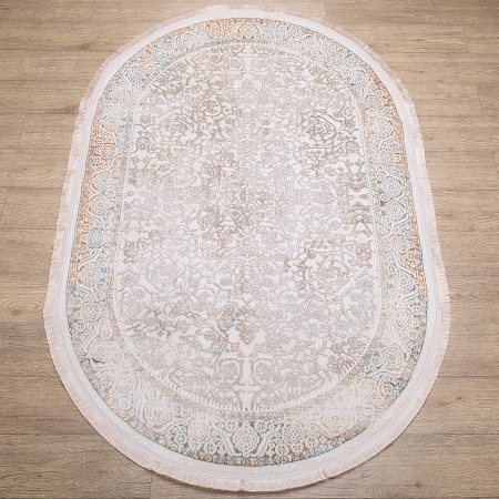 Ковер "Ascona" (4323A_BEJ FLOS / BEJ FLOS) Овал 0,7х1,4