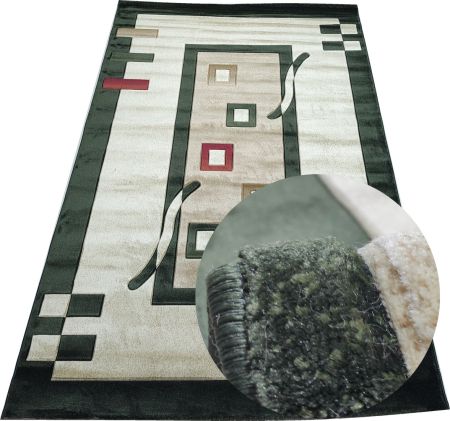 Ковер "Imperial Carving" (1347_CREAM / D.GREEN) Прямой 2,0х4,0